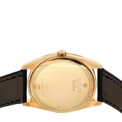 Rolex 18K Yellow Gold Calfskin 38mm Cellini Manual Winding Watch Champagne 4243 4 of 5