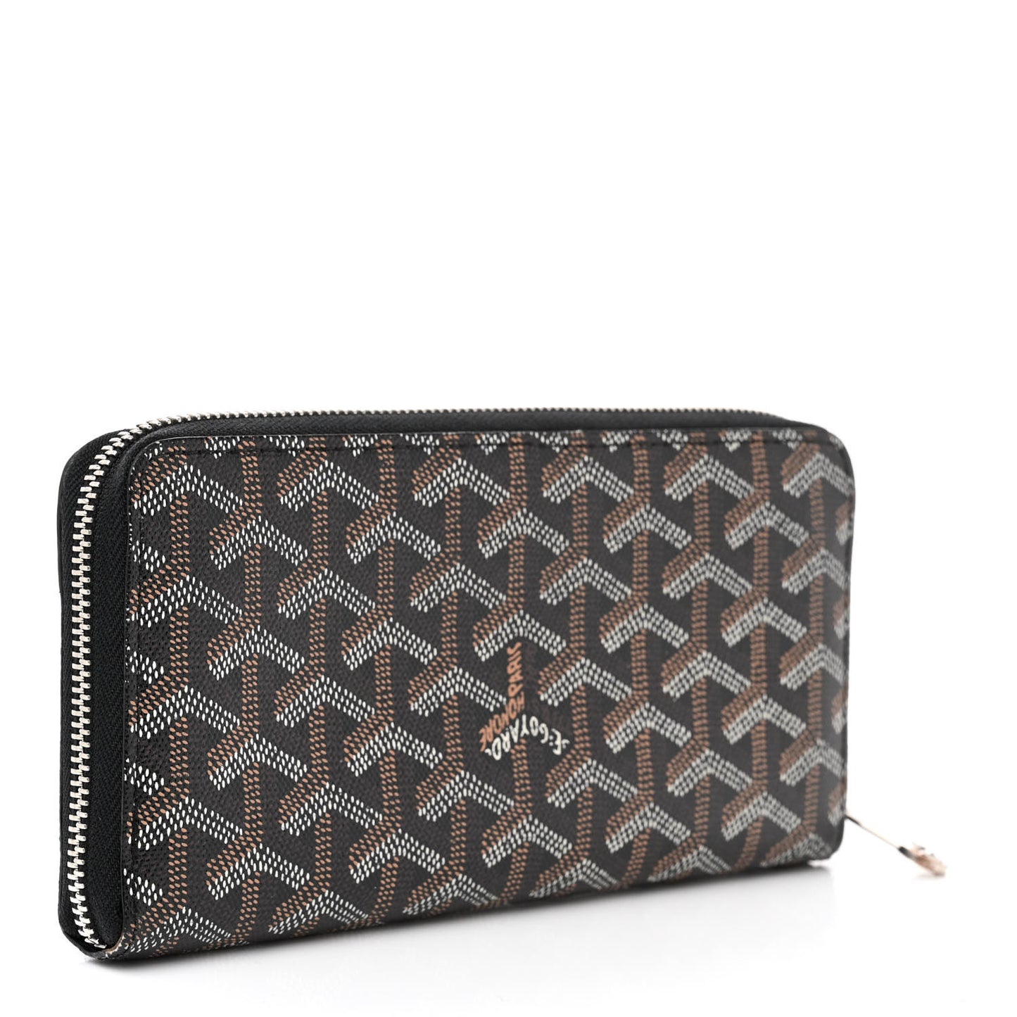 Goyardine Matignon Zip Around GM Wallet Black