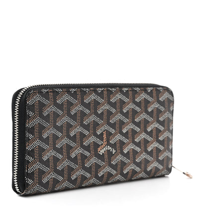 Goyard Goyardine Matignon Zip Around GM Wallet Black 3 of 11