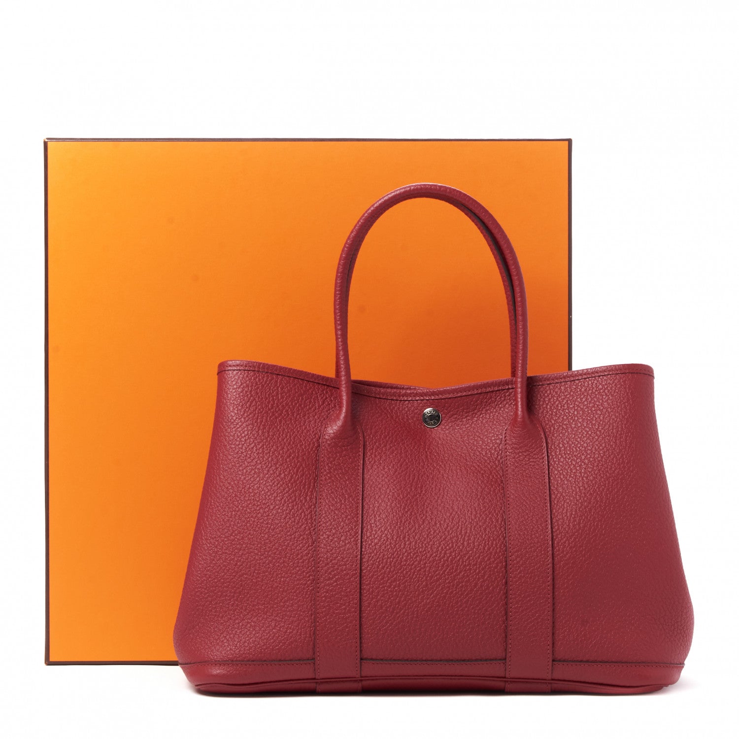 Hermes Vache Country Garden Party 36 MM Rouge Grenat 9 of 9