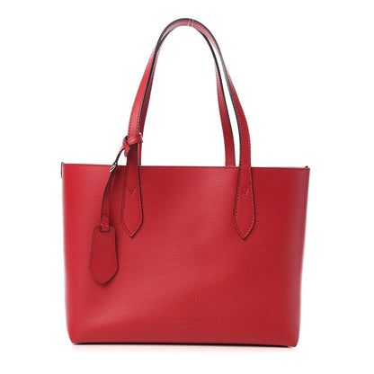 Burberry Haymarket Check Small Reversible Tote Poppy Red 1 of 12