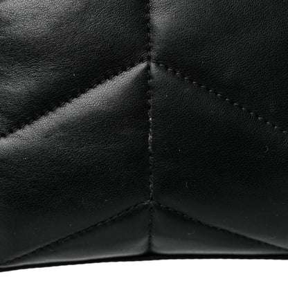 Saint Laurent Lambskin Quilted Toy Loulou Puffer Monogram Chain Satchel Black 13 of 13