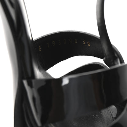 Saint Laurent Patent Tribute 105 Platform Sandals 39 Black 9 of 10