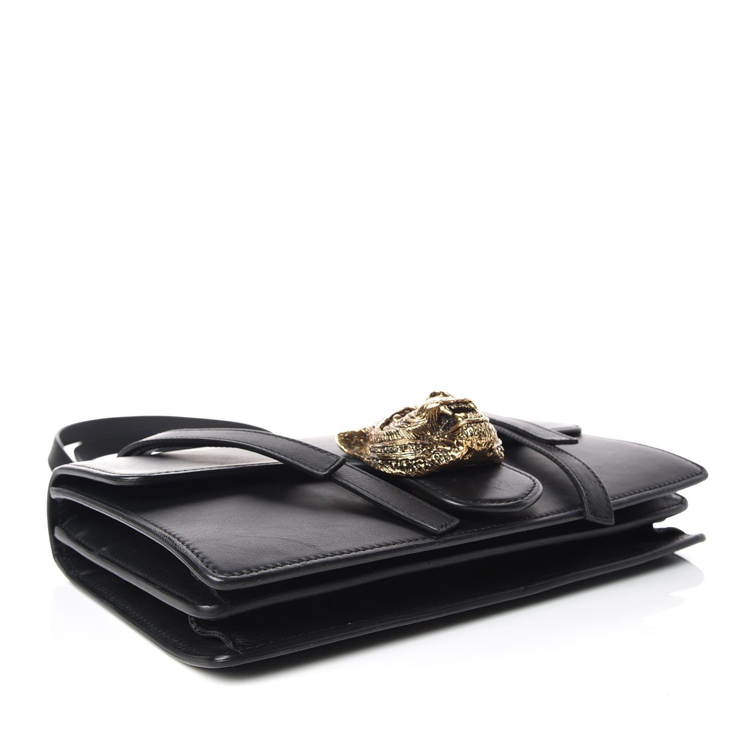 Gucci Calfskin Animalier Shoulder Bag Black 4 of 13
