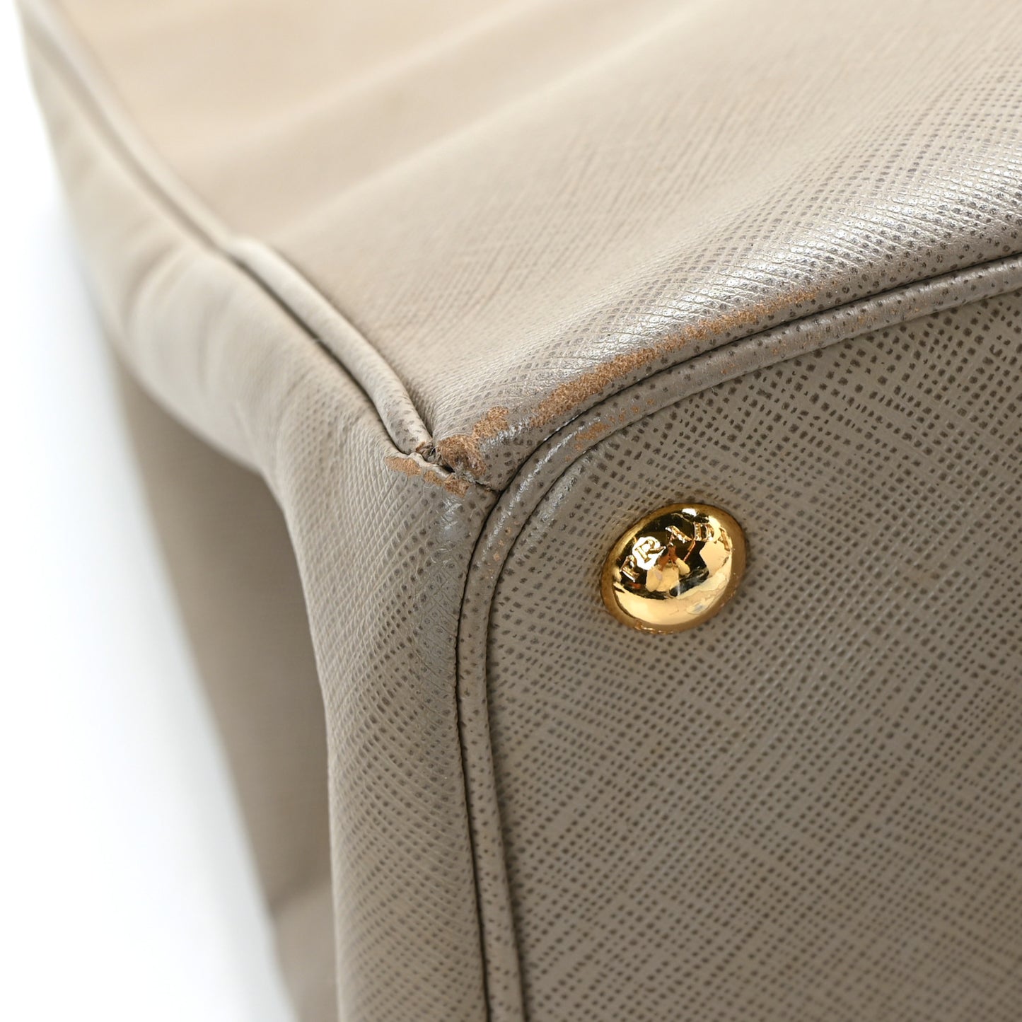 Saffiano Lux Extra Large Galleria Double Zip Tote Argilla