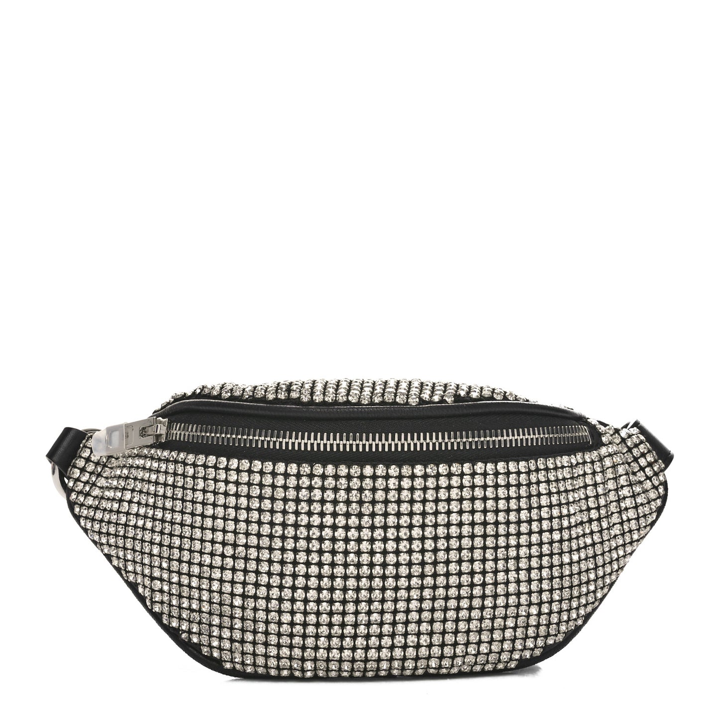 Rhinestone Mesh Mini Attica Belt Bag Black