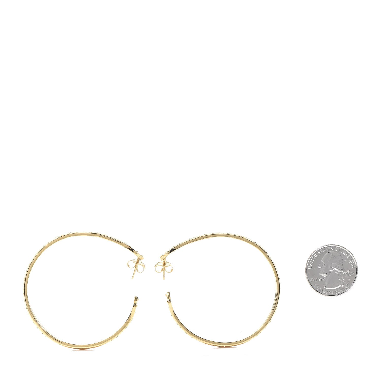 Louis Vuitton Nanogram Sweet Dreams Hoop Earrings GM Gold 1 of 8
