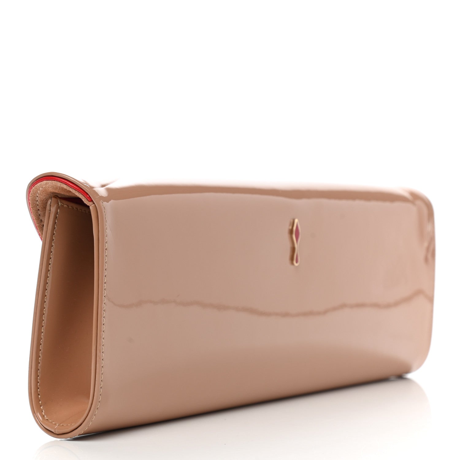Christian Louboutin Patent So Kate Baguette Clutch Nude 3 of 7