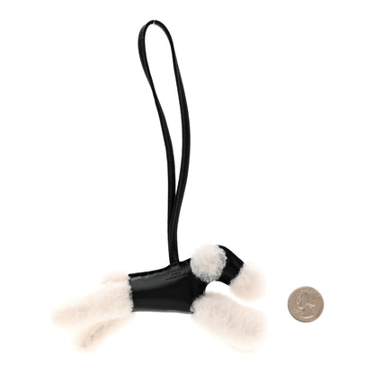 Hermes Milo Lambskin Shearling Budy Charm Black 2 of 4