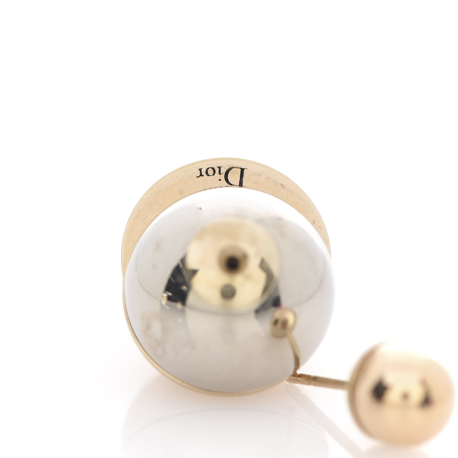 Christian Dior Mise En Dior Tribal Earrings Rose Gold Silver 4 of 5