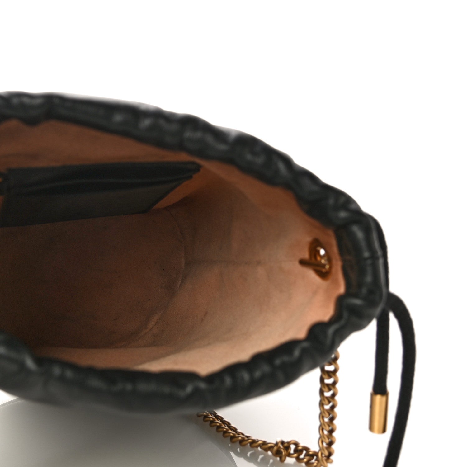 Gucci Calfskin Matelasse Mini GG Marmont 2.0 Bucket Bag Black 5 of 9