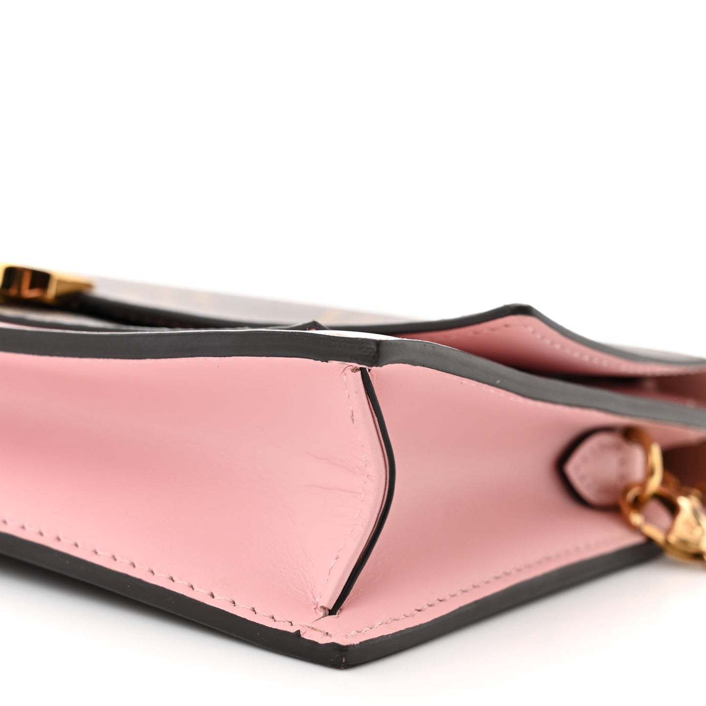 Monogram Flore Chain Wallet Rose Ballerine