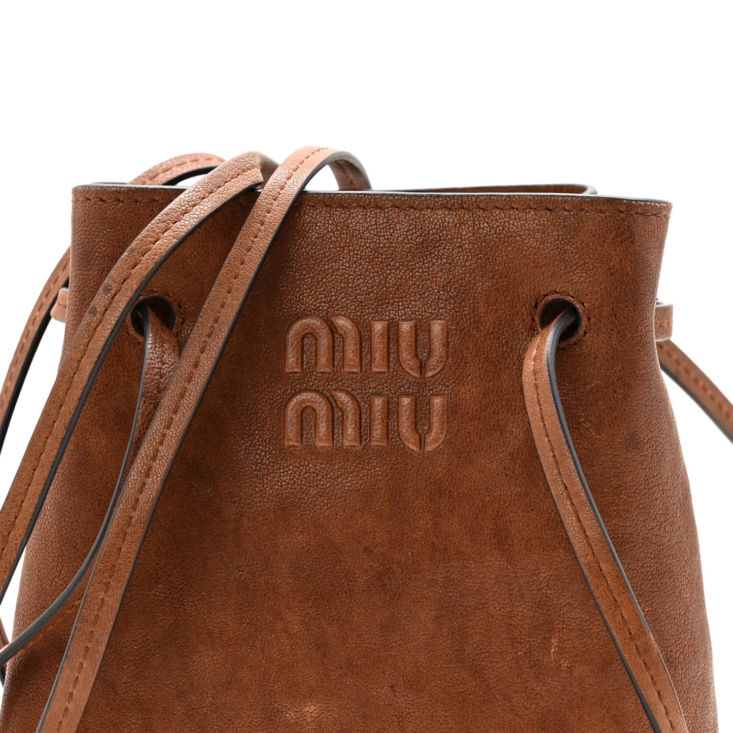 Distressed Nappa Pouch Oak