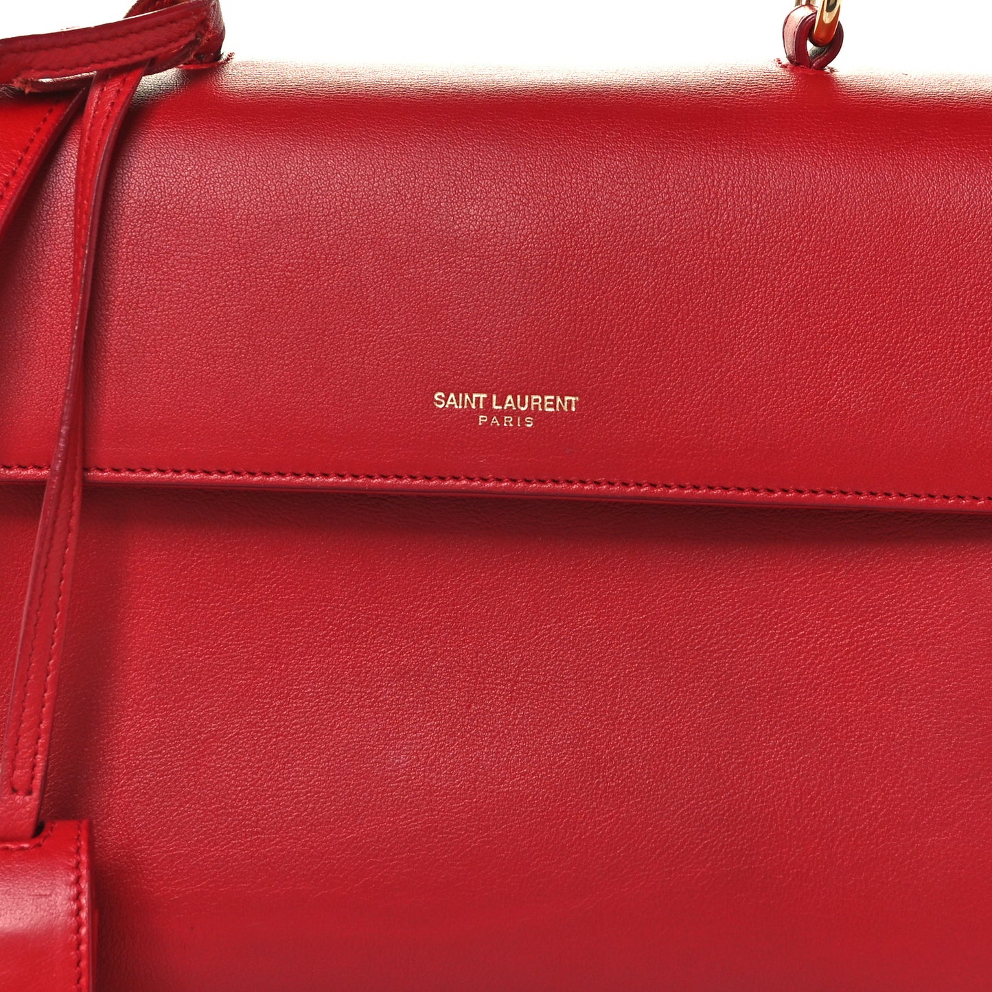 Calfskin Small Moujik Top Handle Bag Lipstick Red