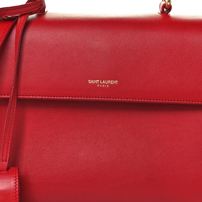 Saint Laurent Calfskin Small Moujik Top Handle Bag Lipstick Red 8 of 10