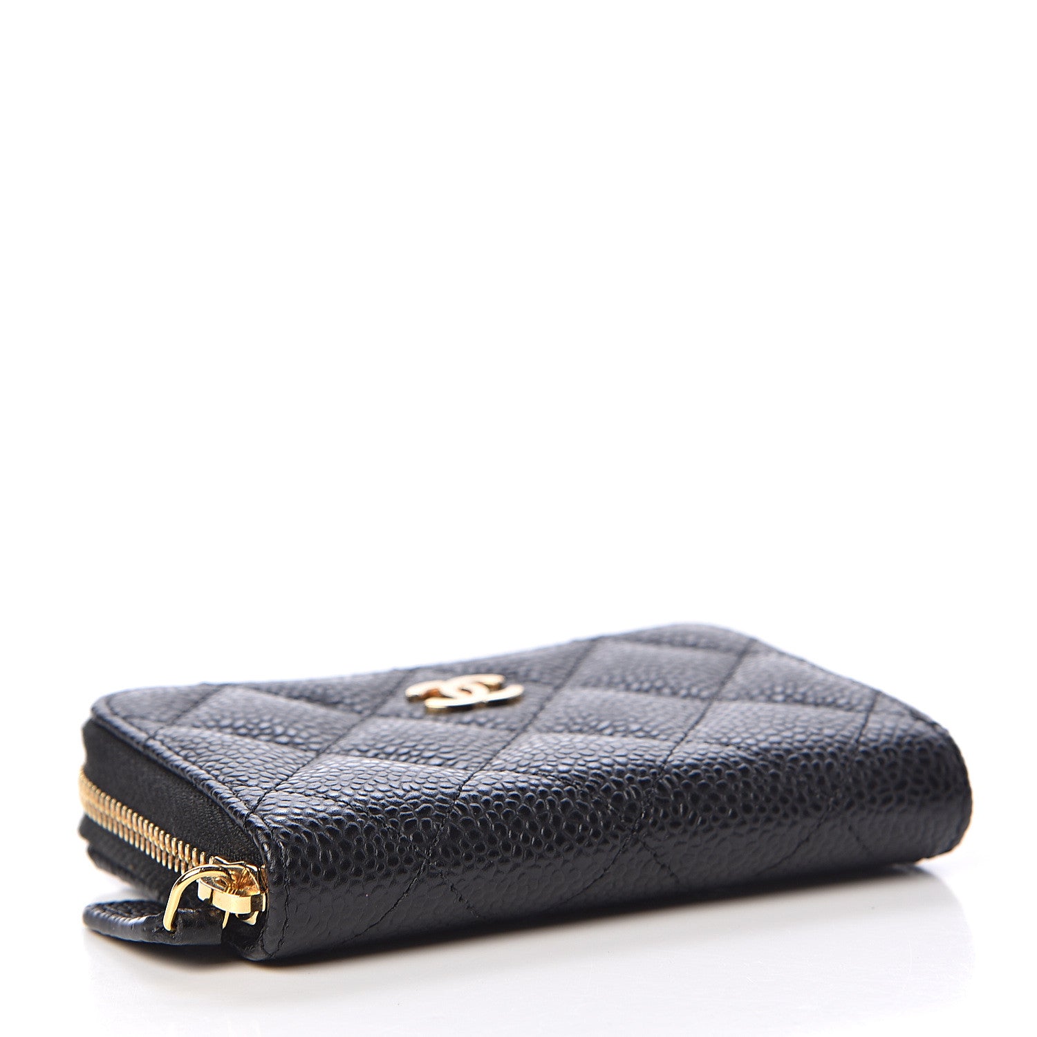 Chanel Caviar Quilted Zip Coin Purse Black 3 of 8