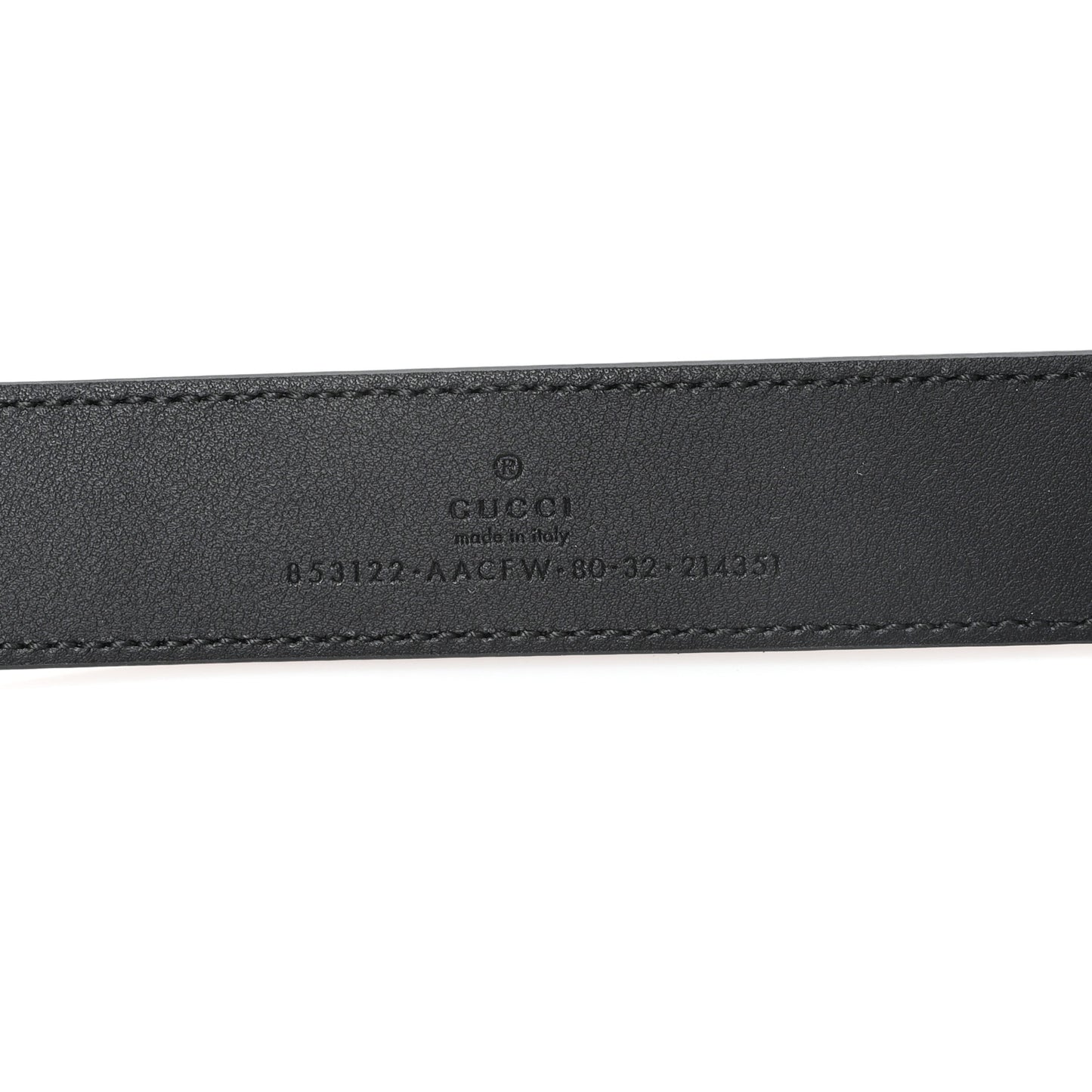 Patent Calfskin Crystal Interlocking G Belt 80 32 Black