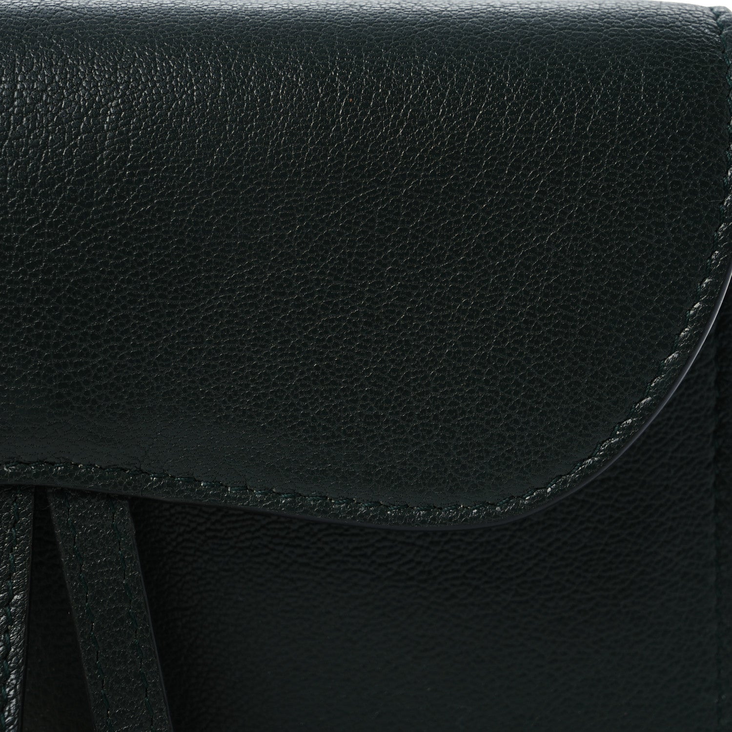 Christian Dior Goatskin Saddle Belt Bag Green 8 of 13
