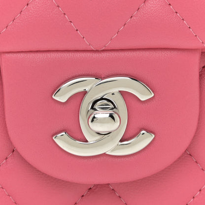 Chanel Lambskin Quilted Mini Rectangular Flap Pink 10 of 11