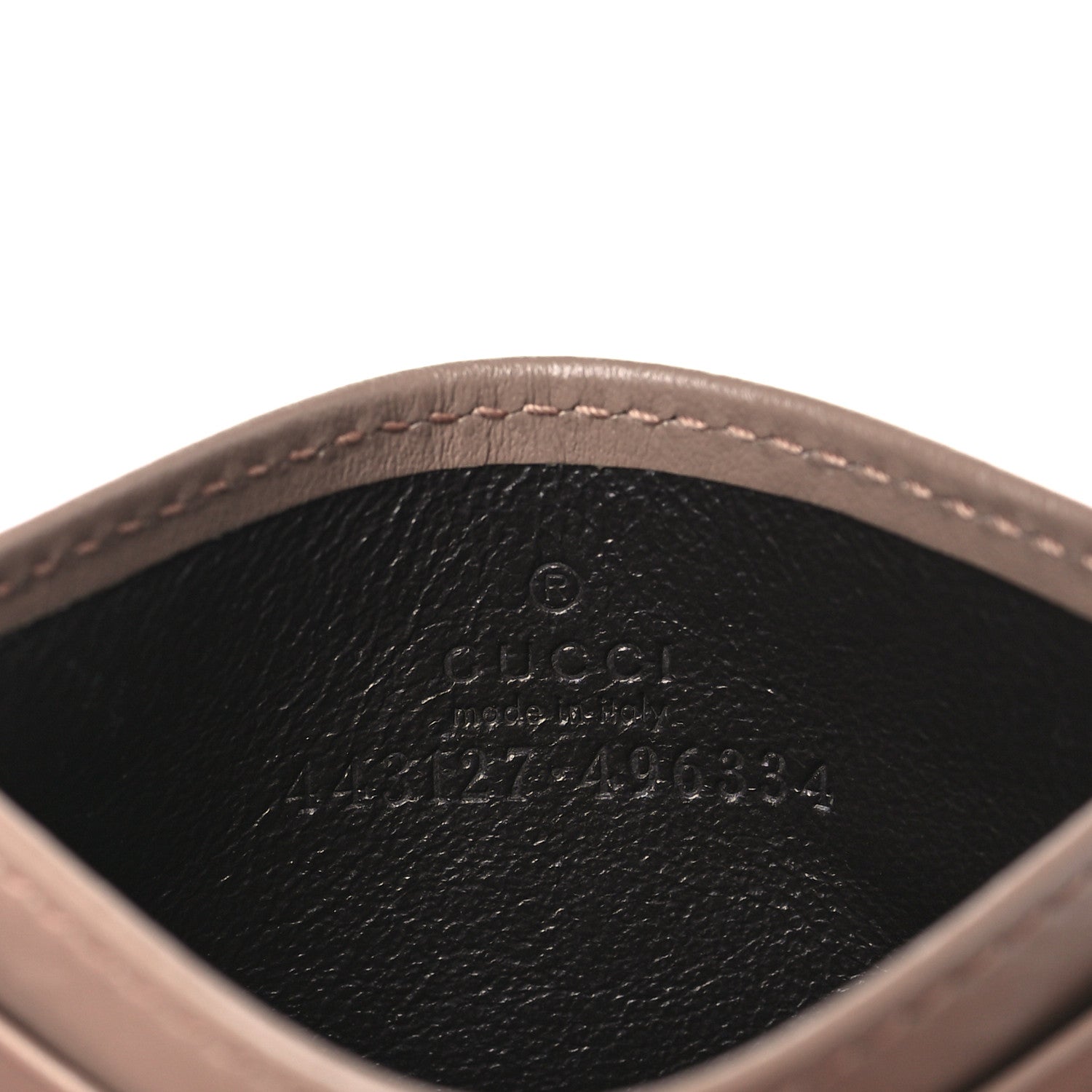 Gucci Calfskin Matelasse GG Marmont Card Holder Porcelain Rose 6 of 6