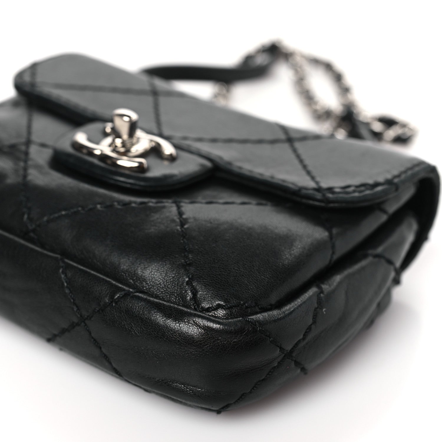 Chanel Lambskin Small Stitched Mini Flap Black 9 of 9