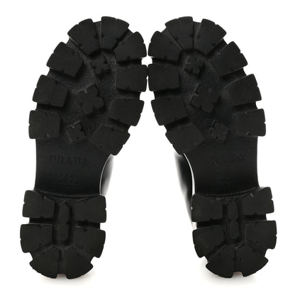 Prada Spazzolato Rois Monolith 55mm Derby Loafers 38 Black 6 of 9