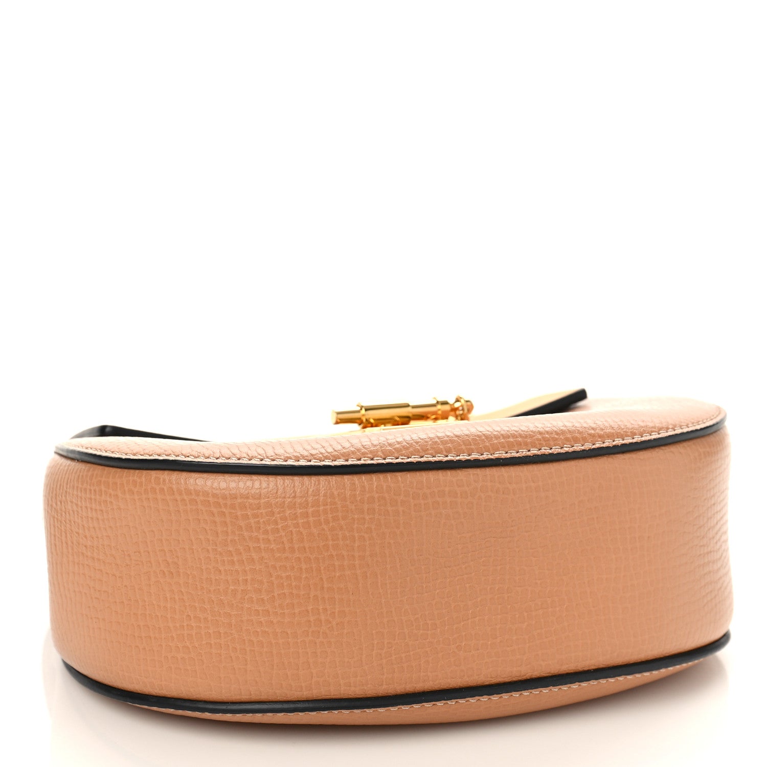 Chloe Grained Calfskin Lambskin Bi-Color Drew Shoulder Bag Wet Sand Sunflower 4 of 7