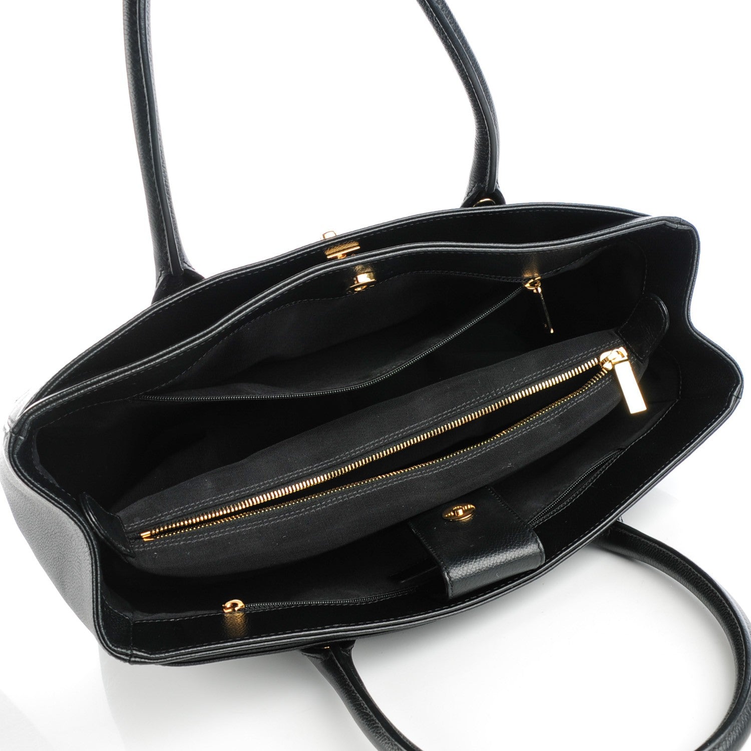 Chanel Calfskin Cerf Executive Shopper Tote Black 4 of 8