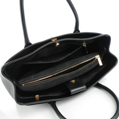 Chanel Calfskin Cerf Executive Shopper Tote Black 4 of 8