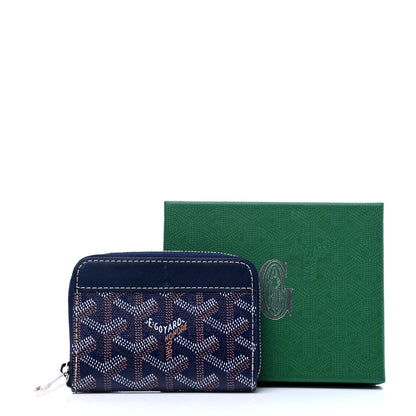 Goyard Goyardine Matignon PM Wallet Navy 6 of 6