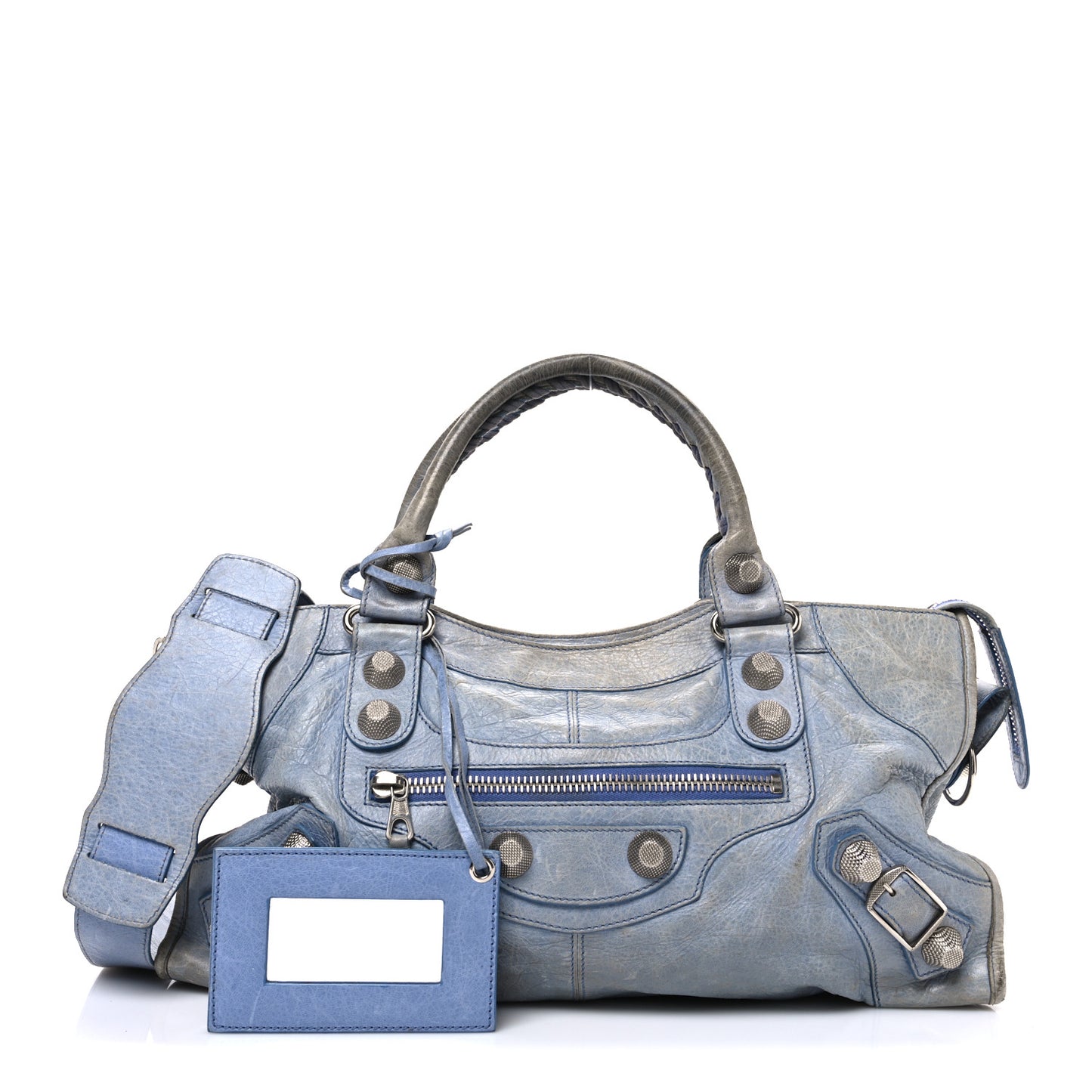 Agneau Giant 21 Silver Hardware Part Time Light Blue