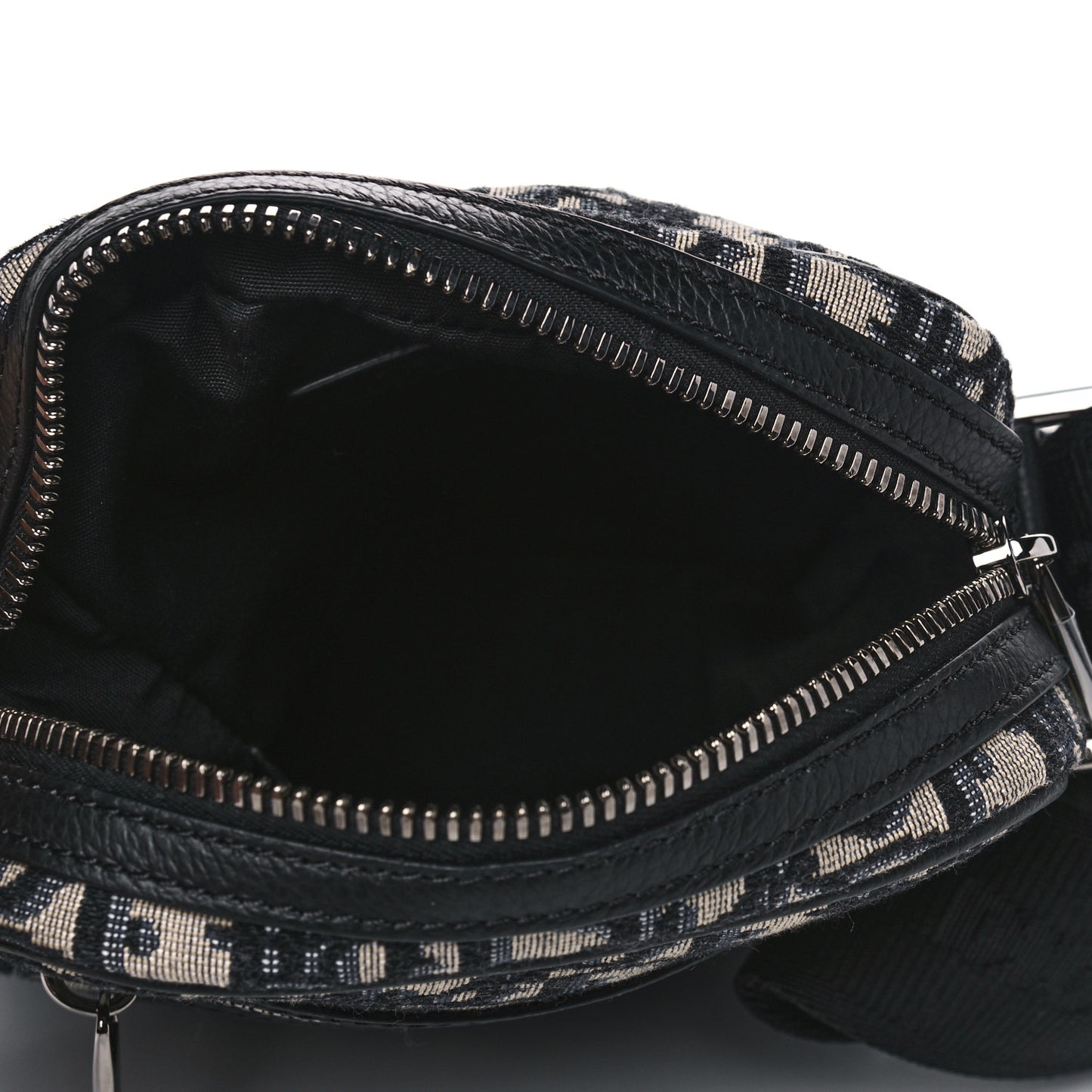Oblique Messenger Pouch Beige Black