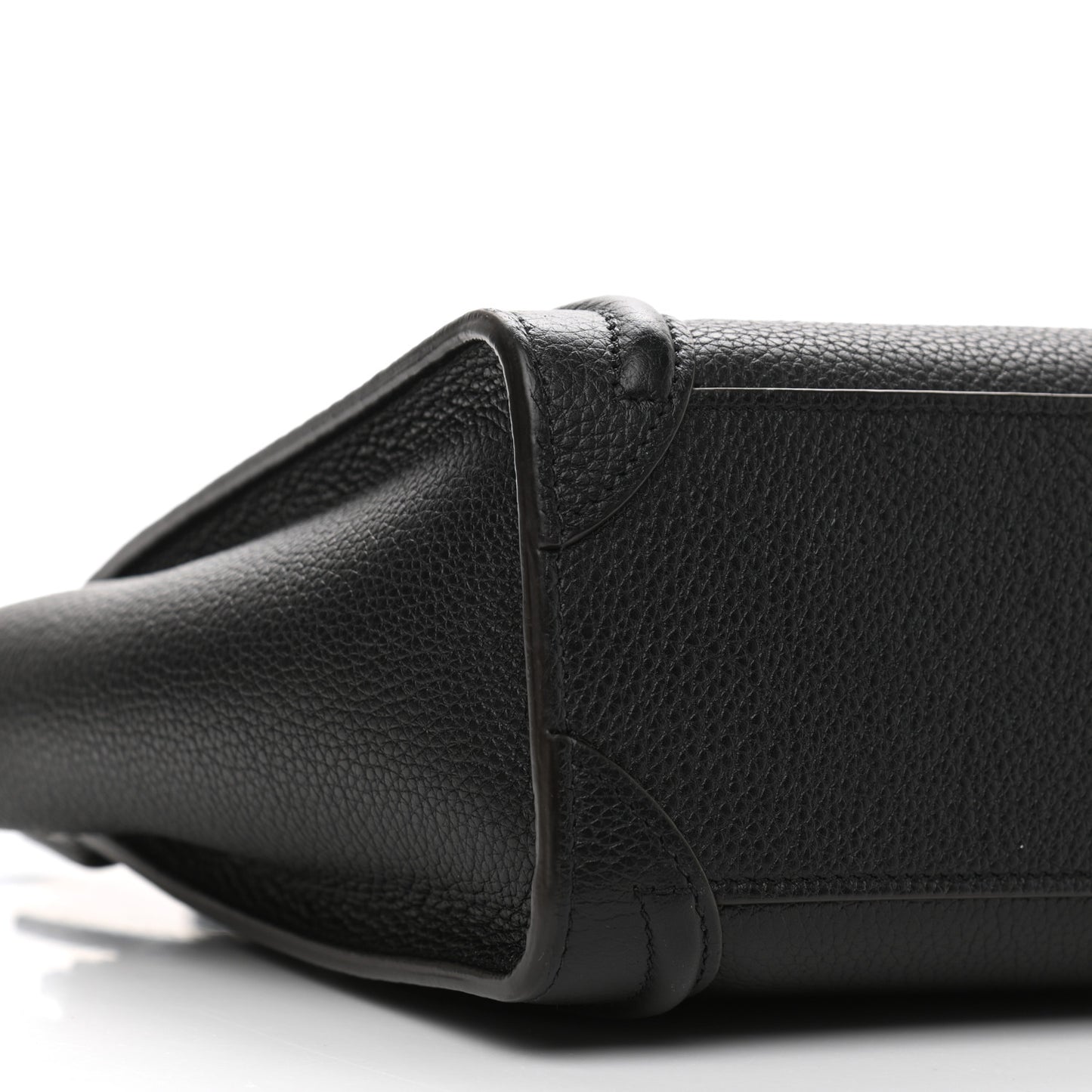 Drummed Calfskin Nano Luggage Black