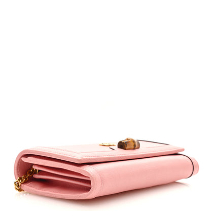 Gucci Wonka Grain Calfskin Diana Chain Wallet Wild Rose 4 of 8