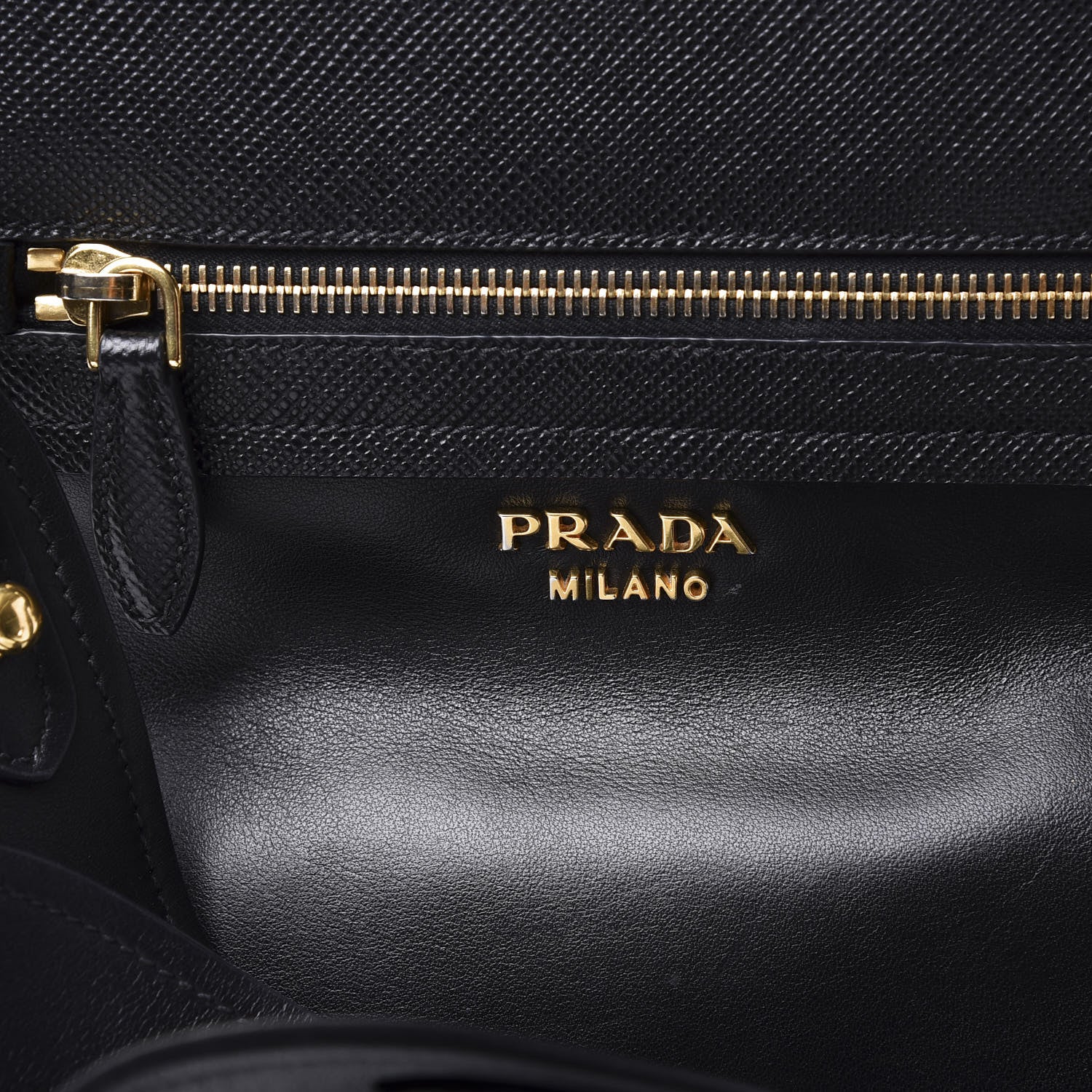 Prada Saffiano Cuir Calf Corsaire Bag Black 11 of 12