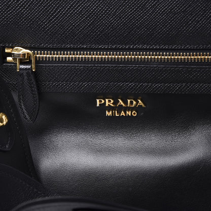 Prada Saffiano Cuir Calf Corsaire Bag Black 11 of 12