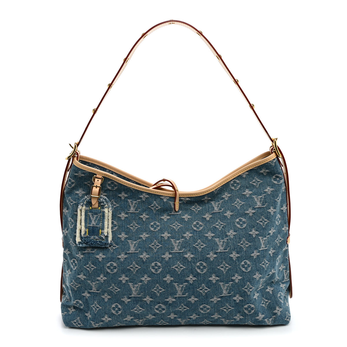 Louis Vuitton Monogram Denim CarryAll MM Blue 1 of 11