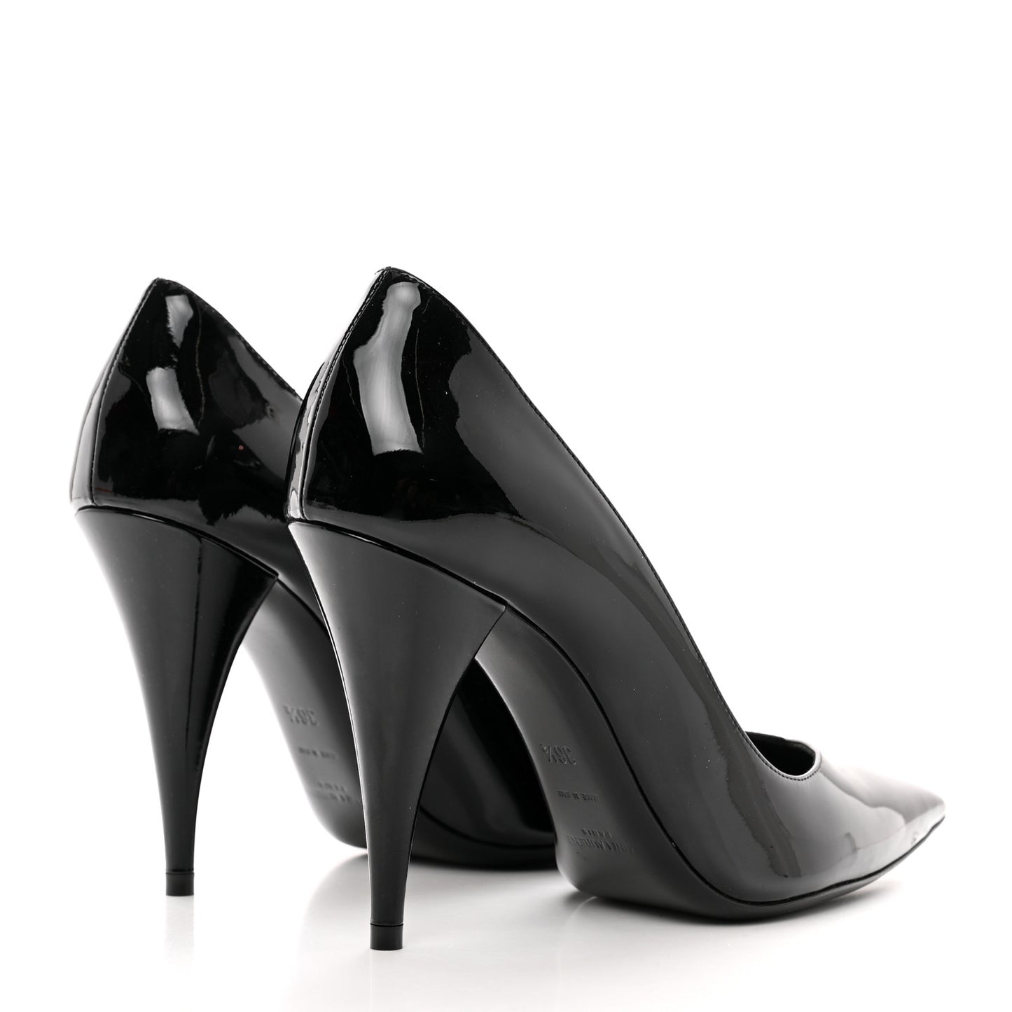 Patent Calfskin Kiki 100 Pumps 36.5 Black