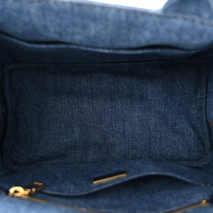 Prada Denim Small Logo Tote Bleu 5 of 10