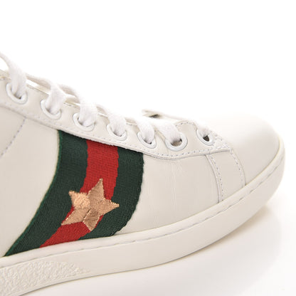 Gucci Calfskin Web Studded Lightning Ace Sneakers 36 White 9 of 12