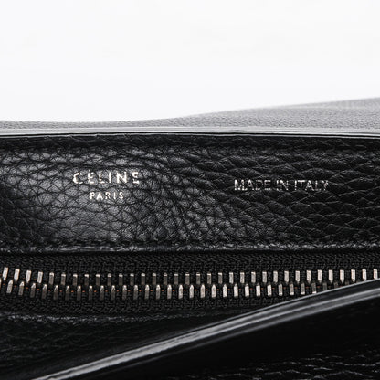 Celine Drummed Calfskin Suede Small Trapeze Black 6 of 6