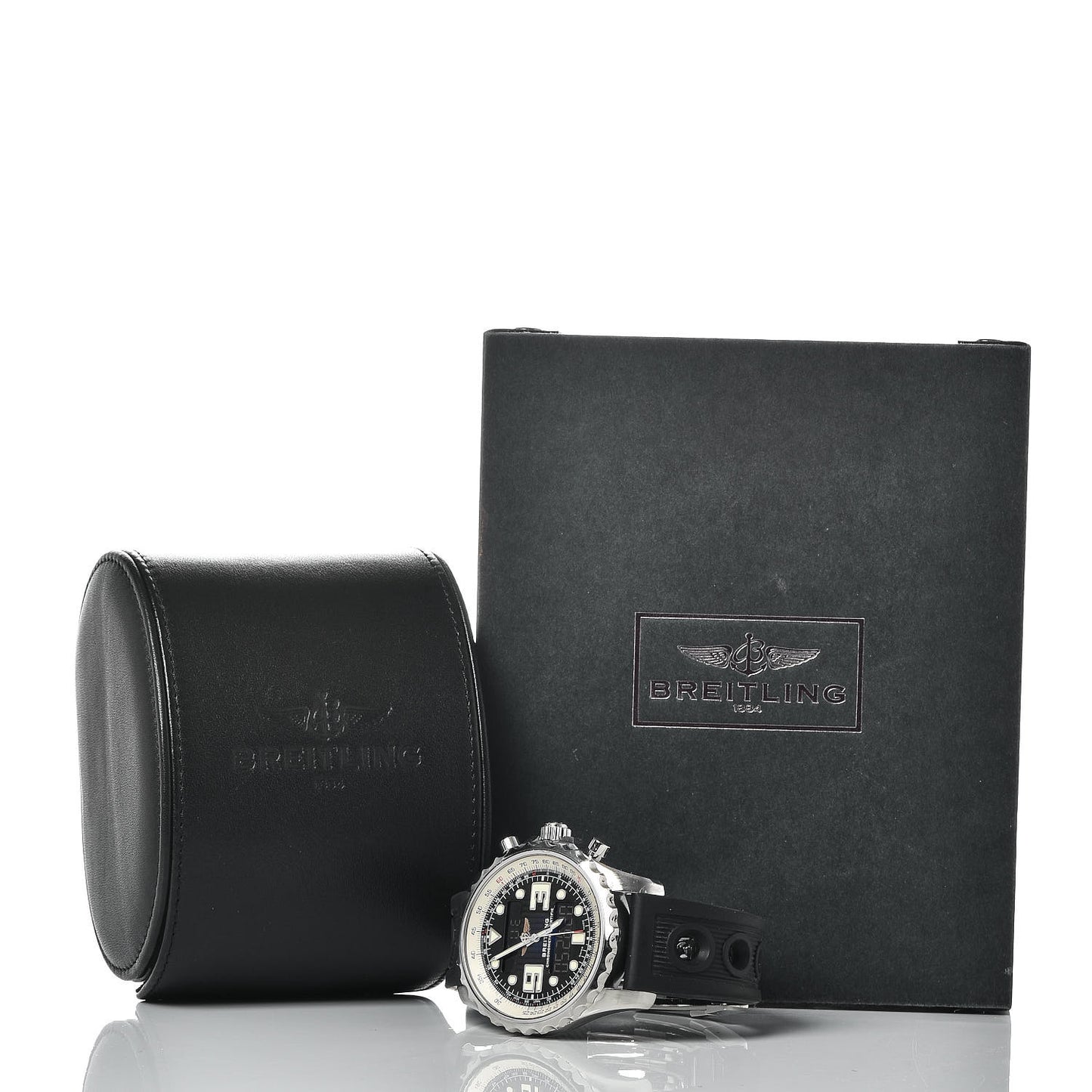 Stainless Steel 48mm Chronospace Chronograph Quartz Watch Black A78365