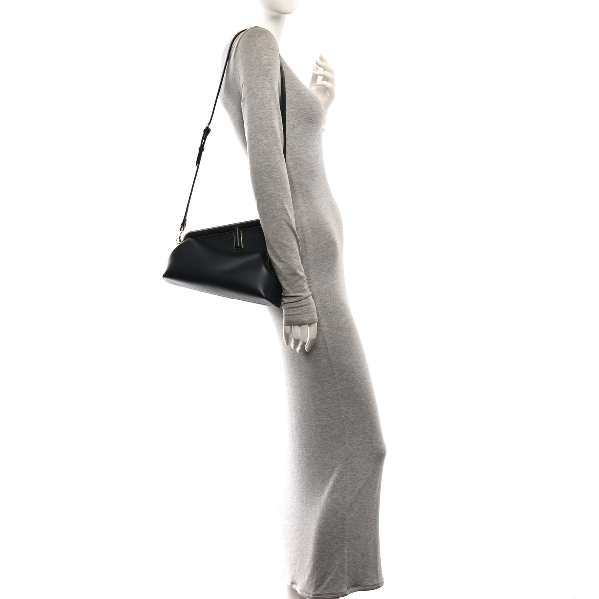Shiny Nappa Midi Fendi First Black