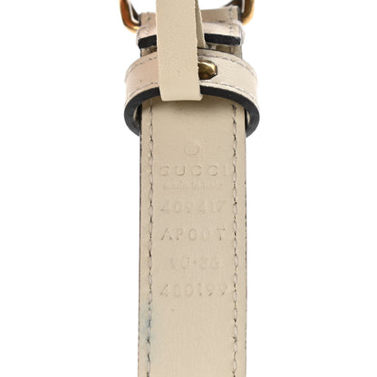 Gucci Calfskin Double G 20mm Belt 90 36 Mystic White 3 of 5