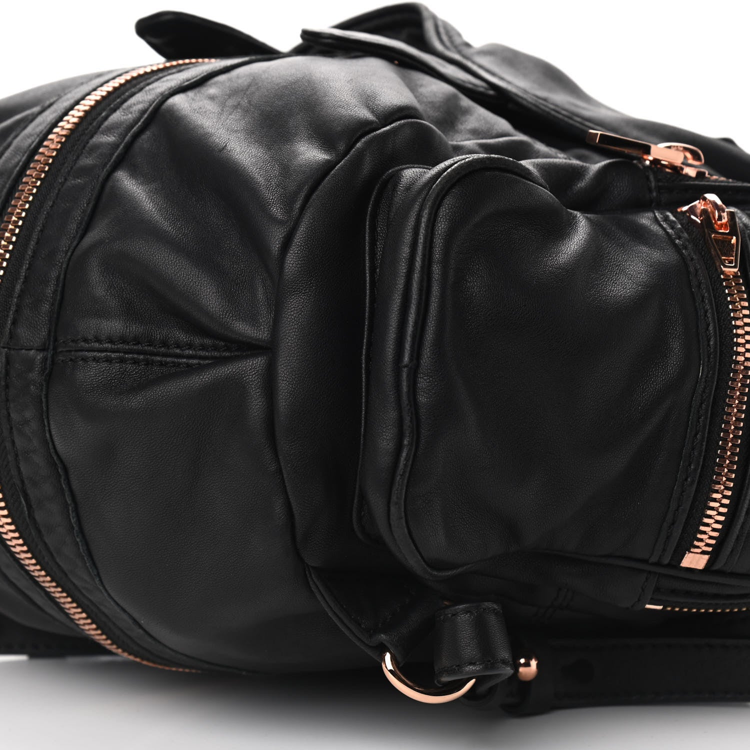 Alexander Wang Lambskin Marti Backpack Washed Black Rose Gold Hardware 8 of 8