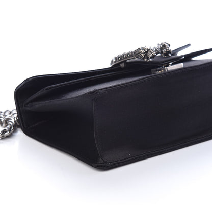 Gucci Satin Silk Crystal Small Dionysus Shoulder Bag Black Black Diamond 8 of 10