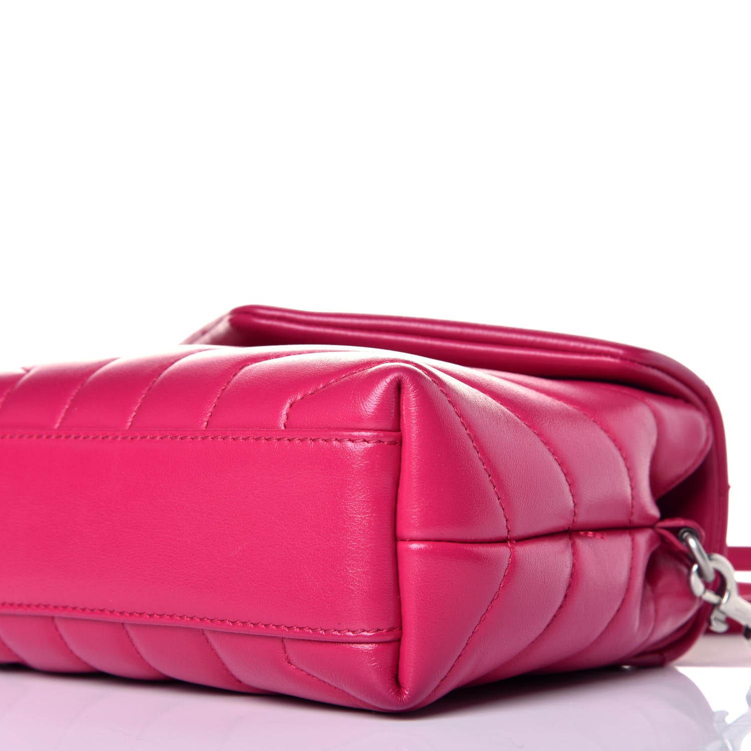 Saint Laurent Calfskin Y Quilted Monogram Toy Loulou Crossbody Bag Freesia 8 of 10