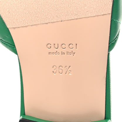 Gucci Nappa Matelasse GG Marmont Flat Slide Sandals 36.5 New Shamarock 8 of 10