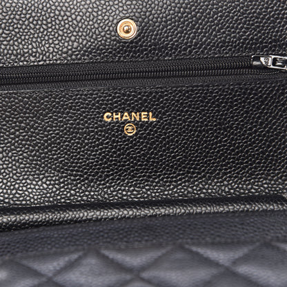 Chanel Caviar Quilted Wallet On Chain WOC Black 6 of 10