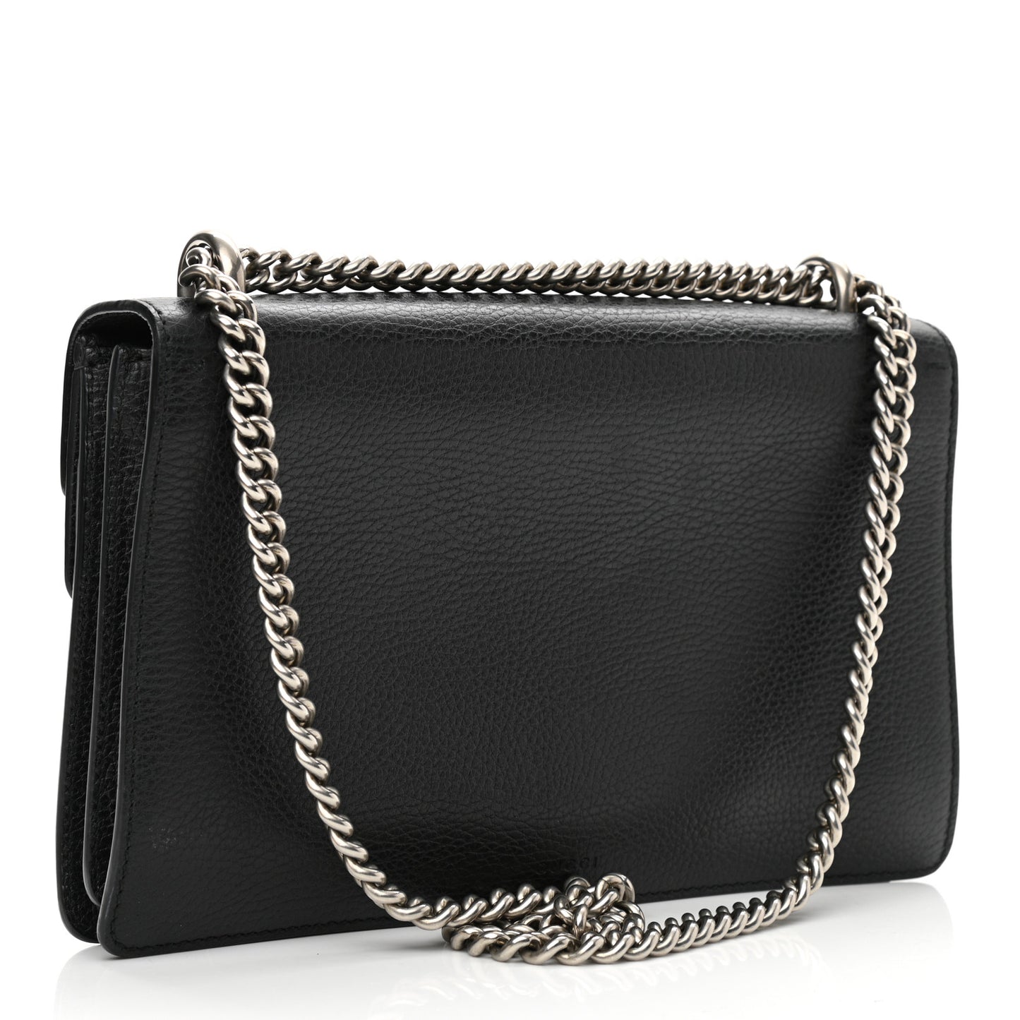 Pebbled Calfskin Small Dionysus Shoulder Bag Black